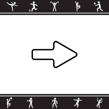 düz simgesini sağ ok