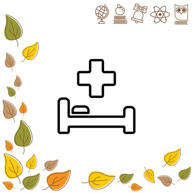 hastane yatağında ve çapraz