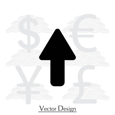 Düz simgesi yukarı yön ok