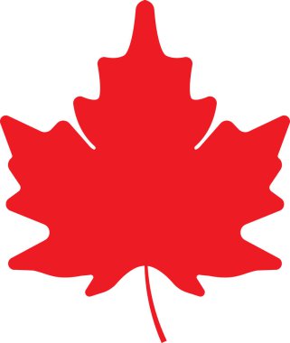 akçaağaç yaprağı düz simgesi