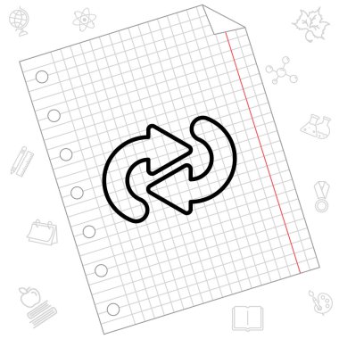 dairesel oklar düz simgesi