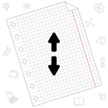 yukarı ve aşağı okları düz simgesi