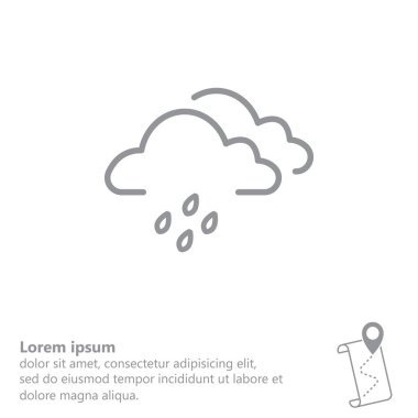 bulut ve yağmur simgesi