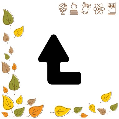 Sol yukarı ok düz simgesi