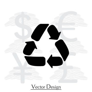 geri dönüşüm işareti simgesi