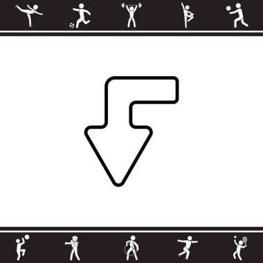  Düz simgesini sol ok