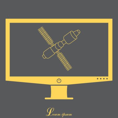 uydu işaret çizgisi simgesi