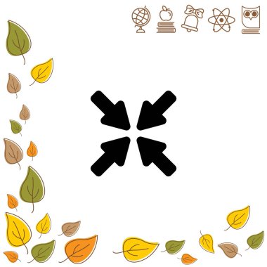 Üst üste gelen oklar düz simgesi