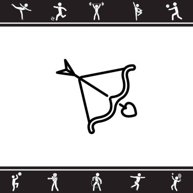 aşk tanrısı ok düz simgesi