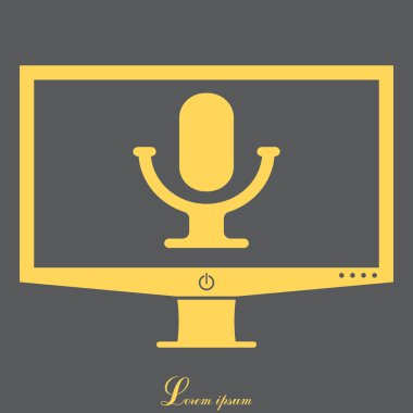 mikrofon simgesi illüstrasyon