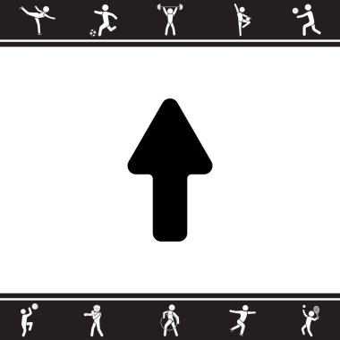 Düz simgesi yukarı yön ok