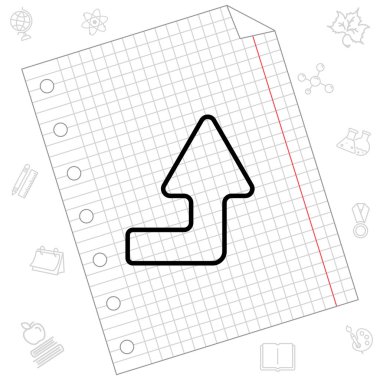 düz simgesini sağ ok