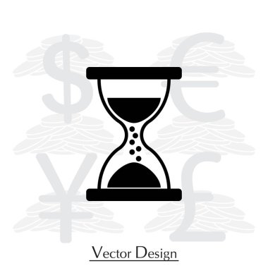 Kum saati simgesi illüstrasyon