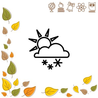 Güneş, bulutların ve kar