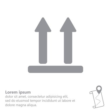 tarafı yukarı işareti simgesi