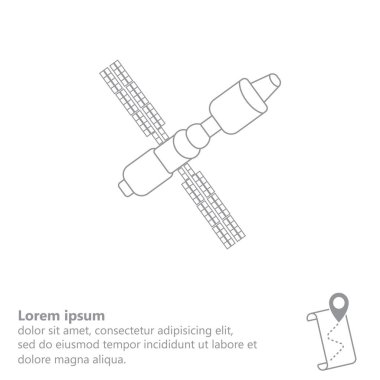 uydu işaret çizgisi simgesi