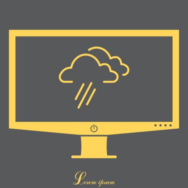 bulut ve yağmur simgesi