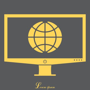 Bilgisayar monitörü küre simgesine