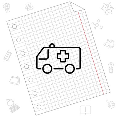 Ambulans araba simgesi