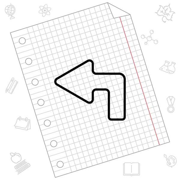  sol ok yukarı düz simgesi