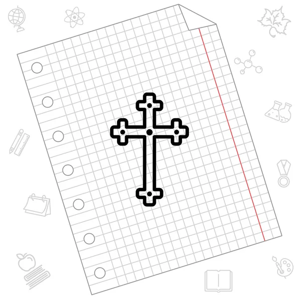 Cross Web icon — Stock Vector