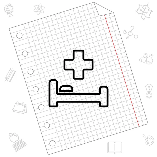 hastane yatağında ve çapraz