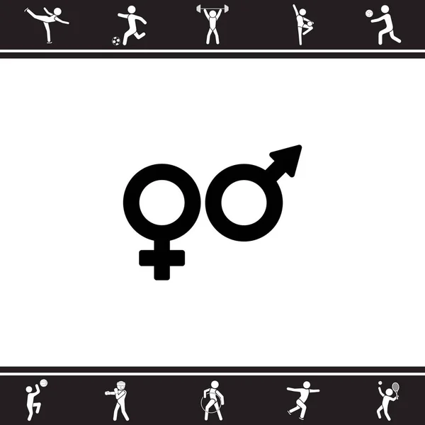 Symbole de genre, des hommes et des femmes — Image vectorielle