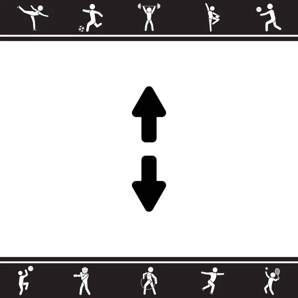 Seta para cima e para baixo ícone plano —  Vetores de Stock