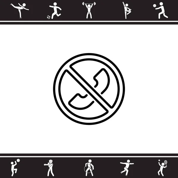Llamadas prohibidas, Icono de llamada prohibida — Archivo Imágenes Vectoriales