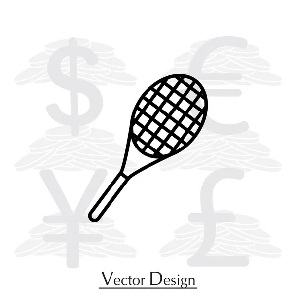 Икона теннисной ракетки — стоковый вектор