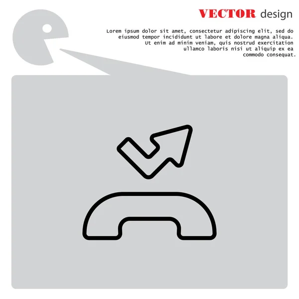 Icono de llamada perdida — Vector de stock