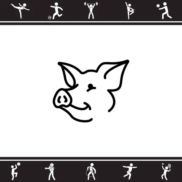 Ikony www świnia — Wektor stockowy