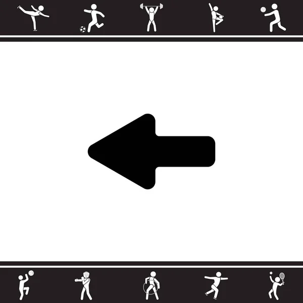 Platte pictogram pijl-links — Stockvector