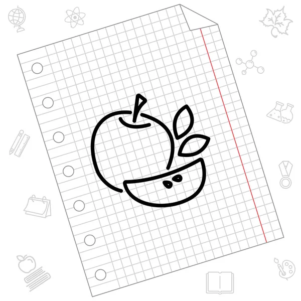 Apple ikon illustration — Stock vektor