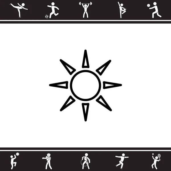 flat sun icon