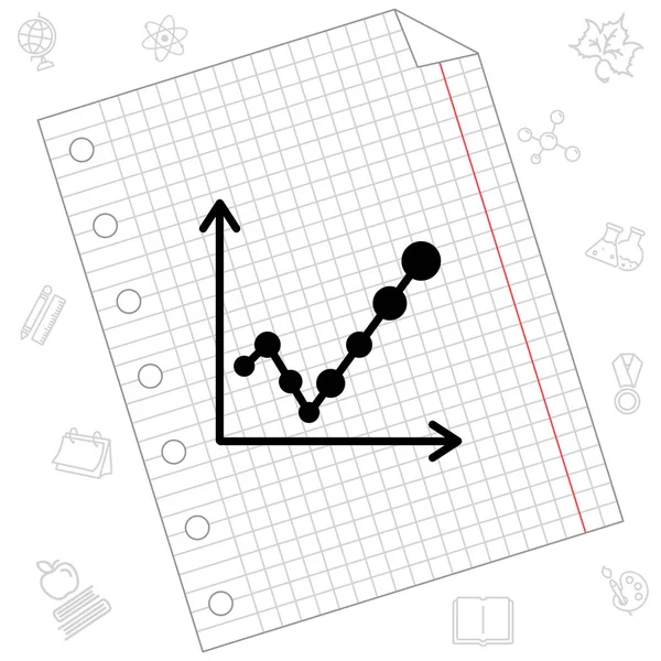 Business graph Web line icon — Stock Vector