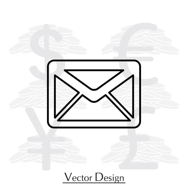 Icono de línea sms — Vector de stock