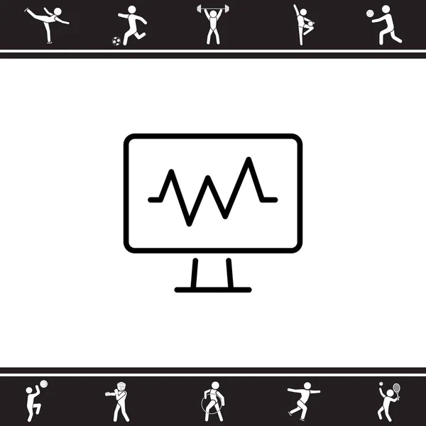 Ícone de monitoramento de pulso —  Vetores de Stock