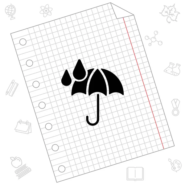 Paraguas icono de línea — Vector de stock
