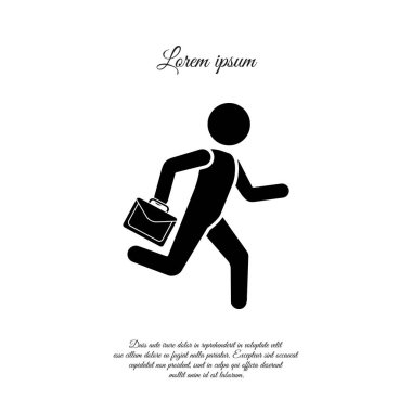 adam bir çantayla koşuyor