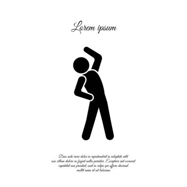 egzersiz yaparak adam simgesi