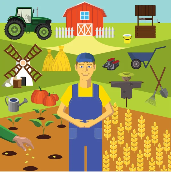 Çiftçi infographics meslek