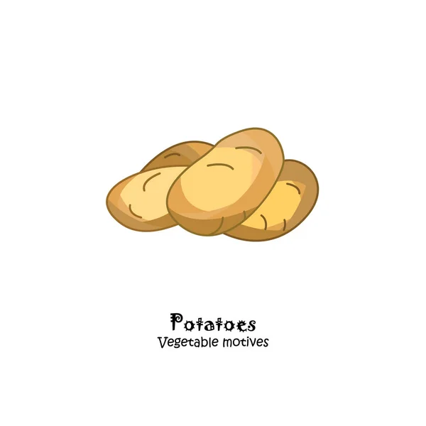 Illustration pommes de terre couleur . — Image vectorielle