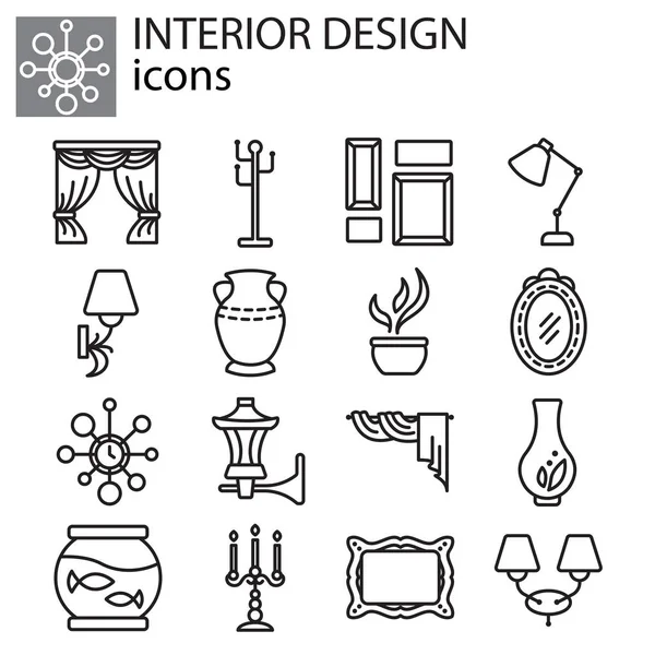 Set di design interno — Vettoriale Stock