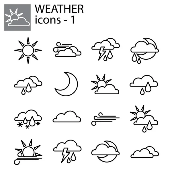 Weather forecast set for the site — Stock Vector