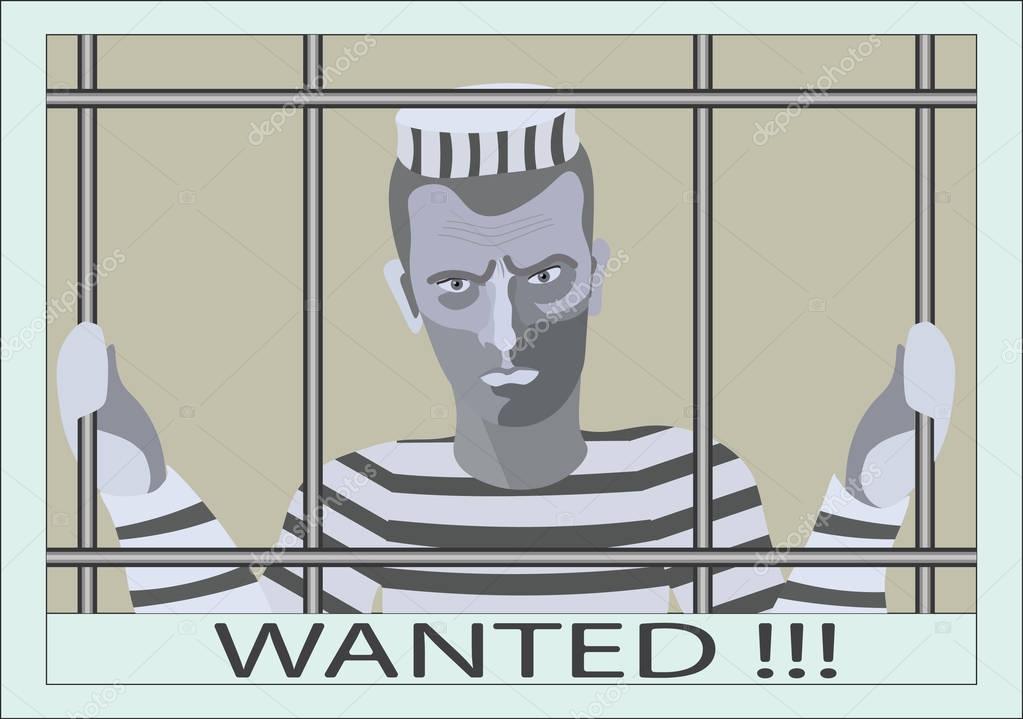 Criminal behind the bars