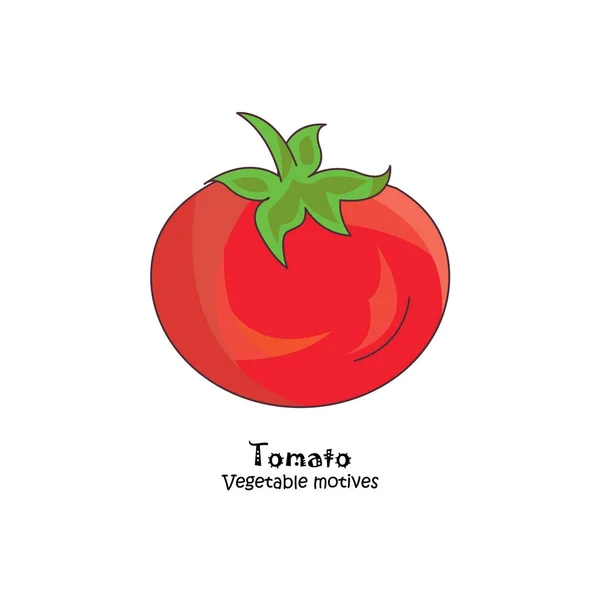 Ikona płaska pomidora — Wektor stockowy