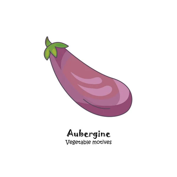 Aubergine, äggplanta-ikonen — Stock vektor