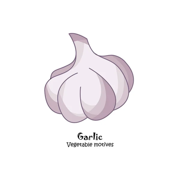 Garlic flat icon — Stock Vector