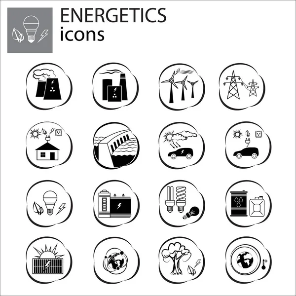 Set di ingegneria energetica — Vettoriale Stock